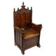 Neo-Gothic armchair in walnut, 19th century