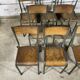 Lot de 8 chaises d'école