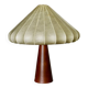 Vintage cocoon mahogany table lamp attributed to achille castiglioni 1960