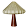 Vintage cocoon mahogany table lamp attributed to achille castiglioni 1960