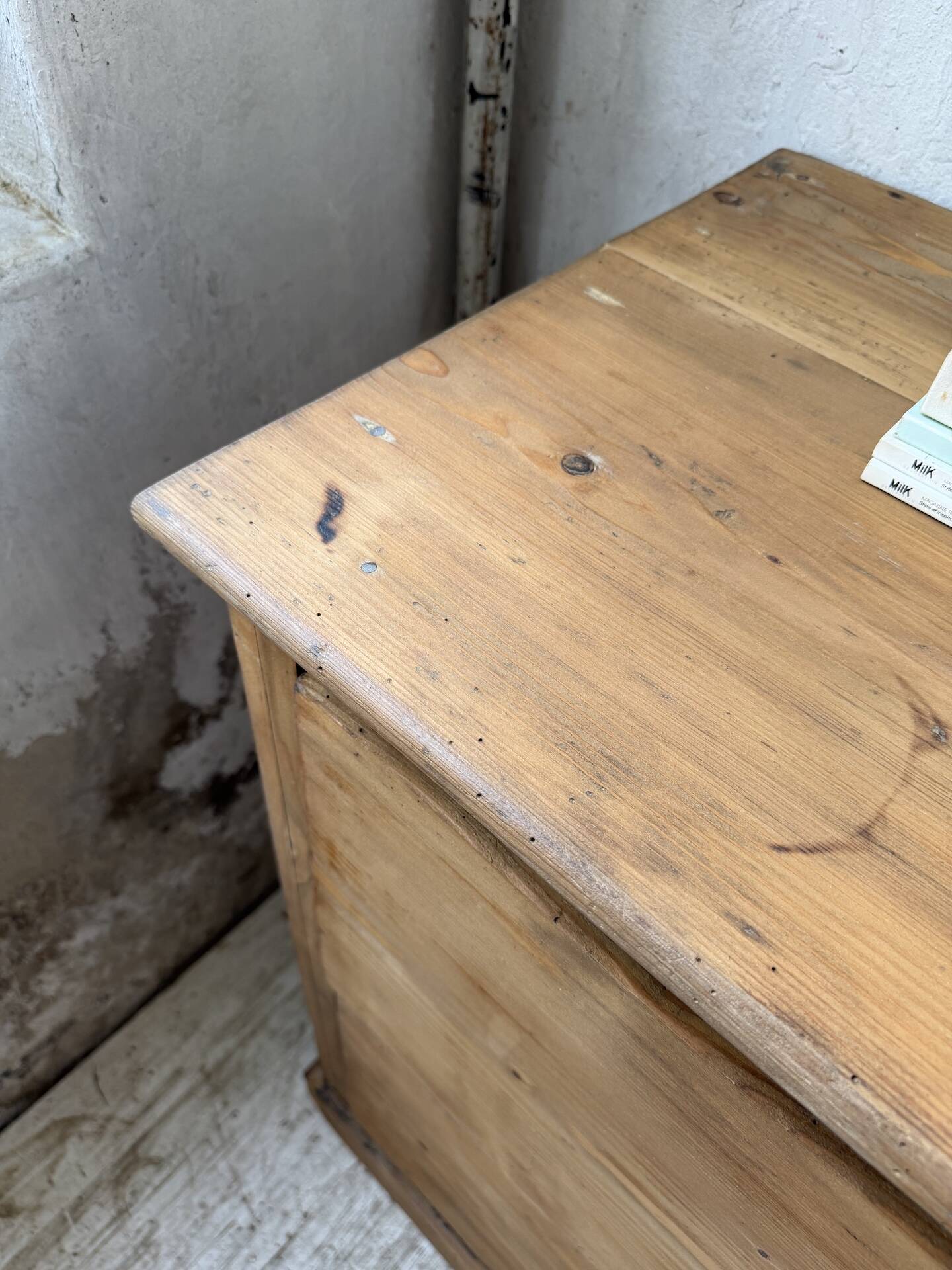 1950s pine workshop furniture 175cm