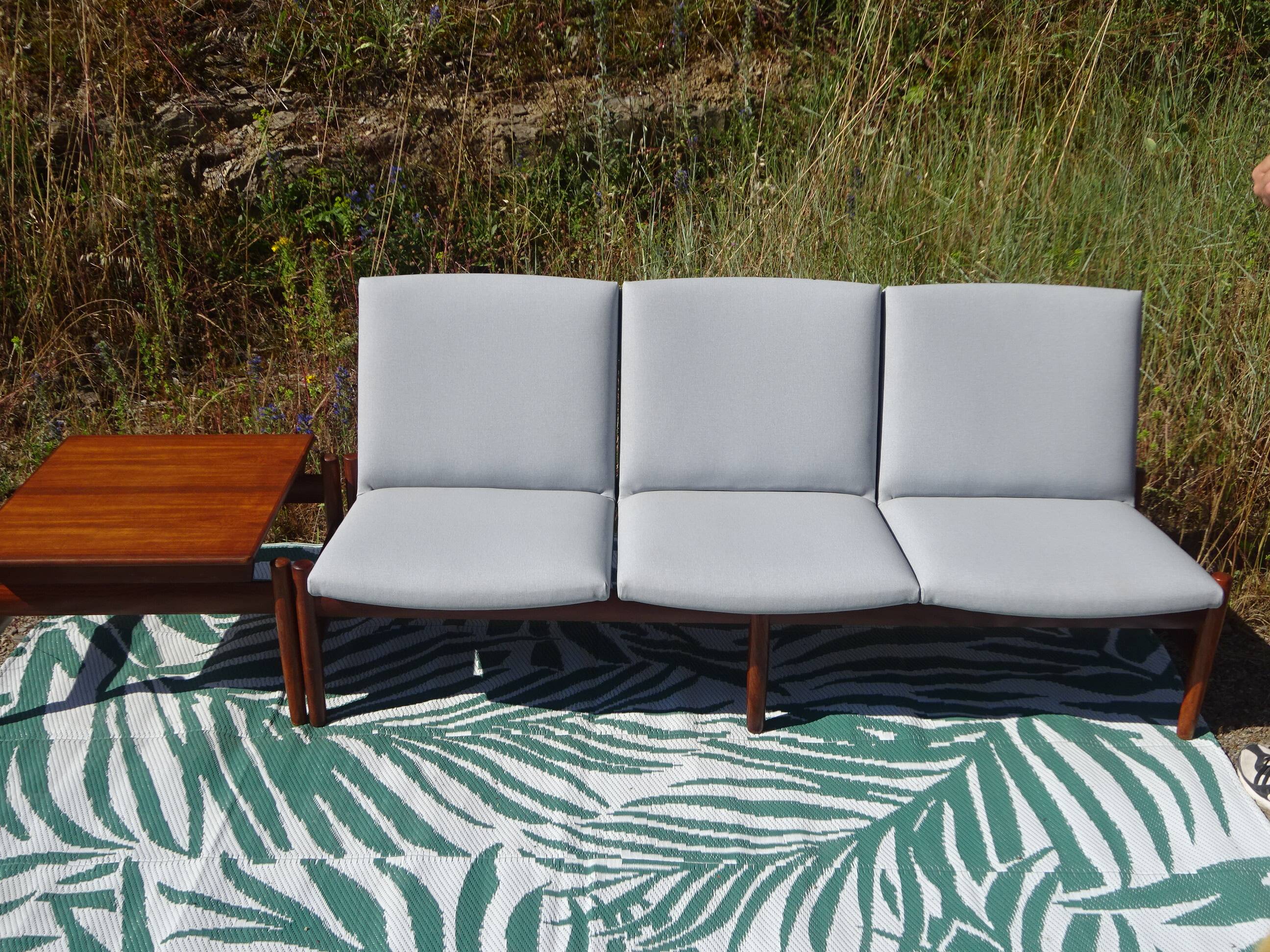 Modular 3-seater sofa + a teak coffee table by Karl SØrlie & SØnner