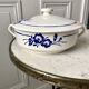 Soup tureen Saint-Amand blue flowers 30s-40s