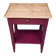 Wood and aubergine bedside table