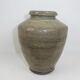 Vase ancien en grès craquelé gris-vert kaki