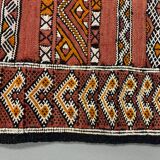 Vintage Moroccan Vegan Silk/Wool Berber Kilim 200x106 cm Kelim Rug