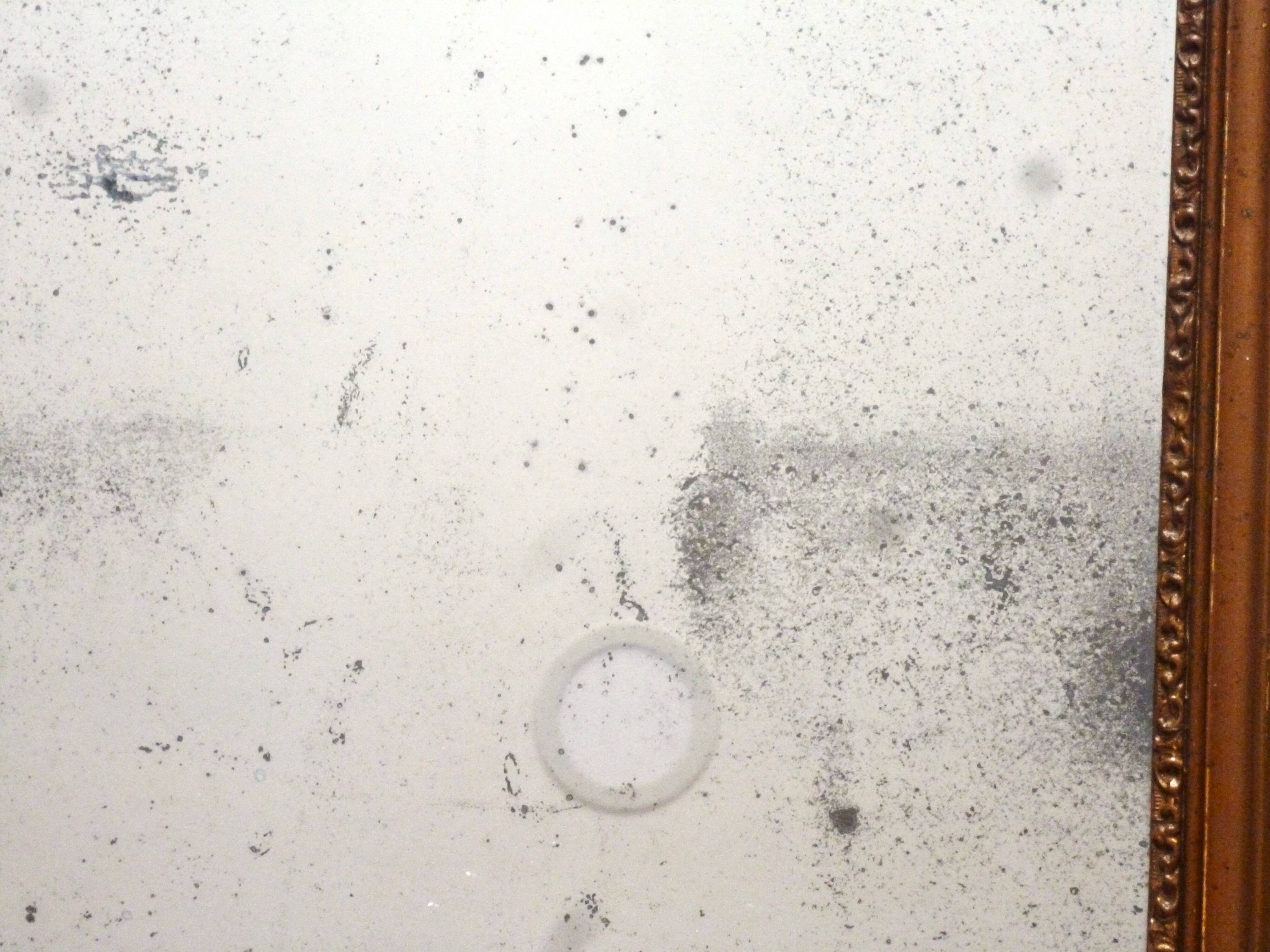 Large Louis-Philippe mercury mirror, antique mirror decoration.