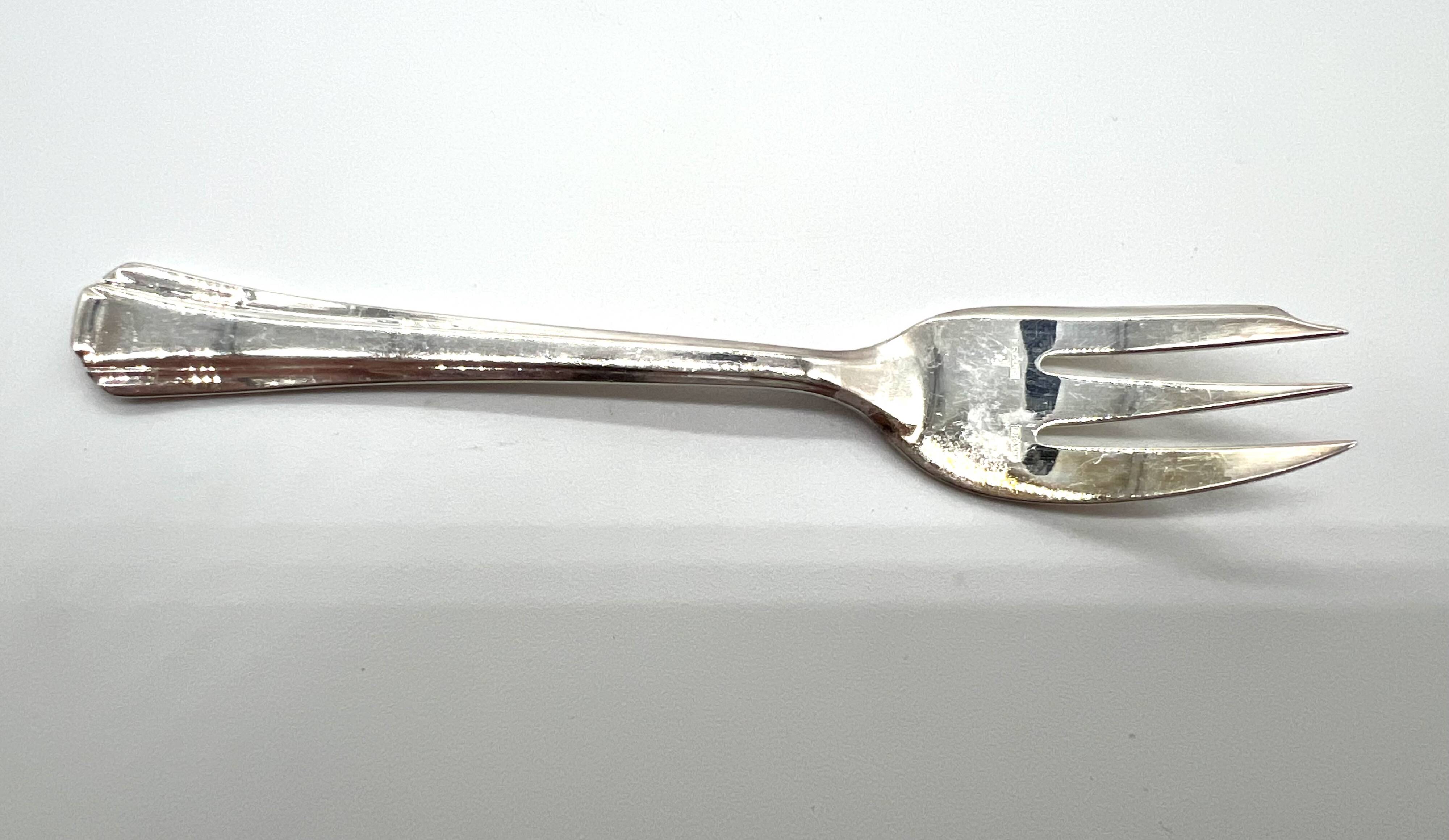 12. ERCUIS Colmar art deco dessert forks