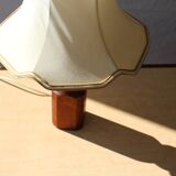 Danish turned wood lamp 1970