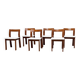 Set of six sculptural Italian dining chairs by Mobil Girgi