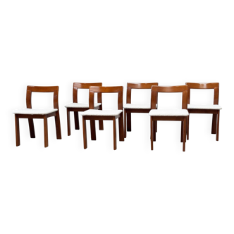 Set of six sculptural Italian dining chairs by Mobil Girgi