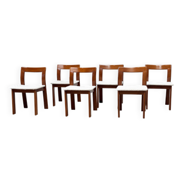 Set of six sculptural Italian dining chairs by Mobil Girgi
