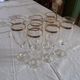 Set of 6 flutes with champagne crystal baccarat filet gold hand engraving