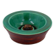 Vintage ceramic and leather ashtray from the 1950s