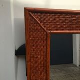 Bamboo and rattan mirror