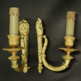 Pair of Louis XVI style sconces of the nineteenth