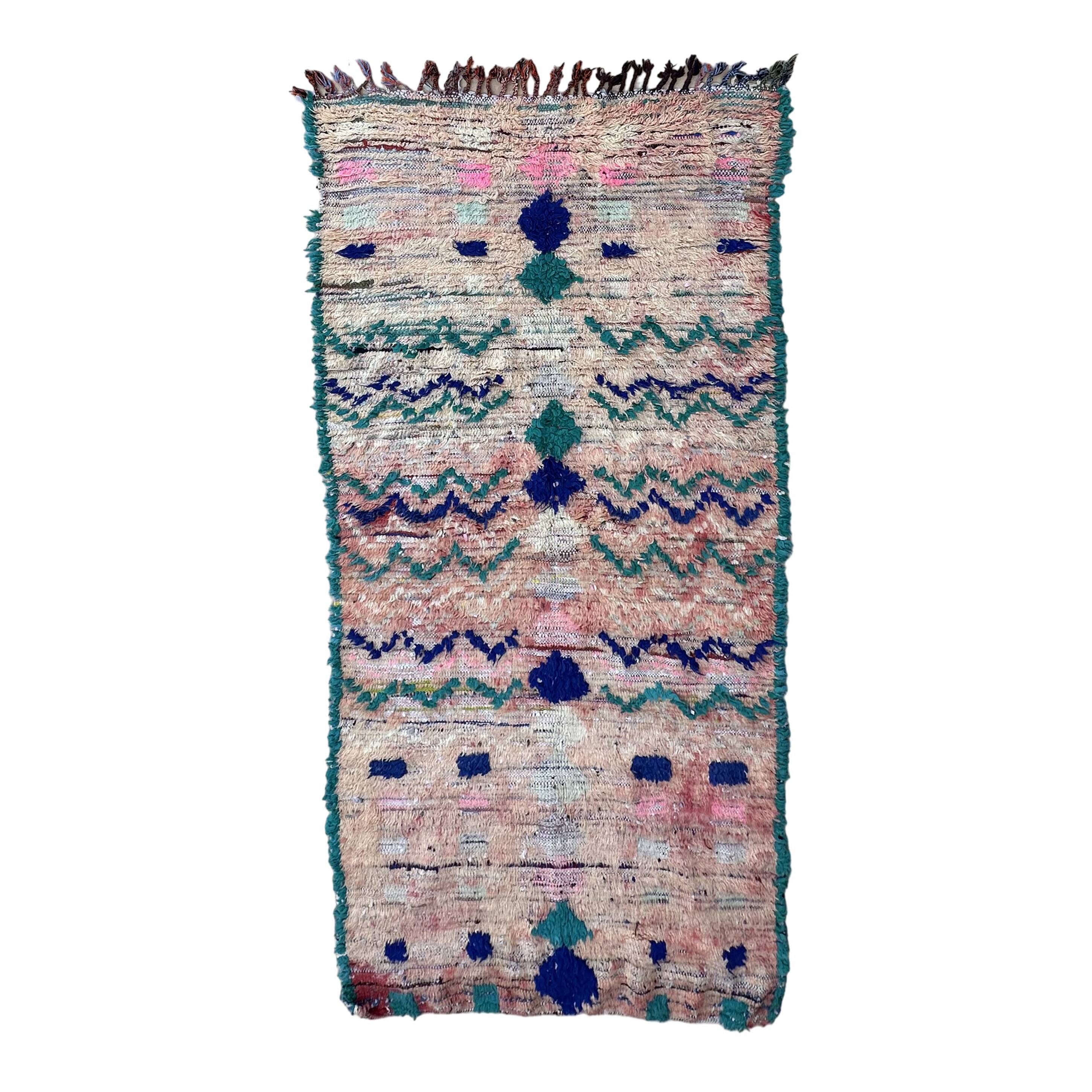 Colorful boujad Moroccan rug - 115 x 239 cm