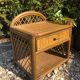 Pair of rattan bedsides