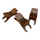 Un ensemble de trois tabourets conçus par Don S. Shoemaker, Señal SA, Mexique, années 1960.