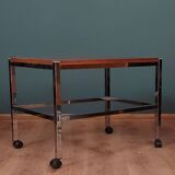 Table mobile avec plateau en palissandre
