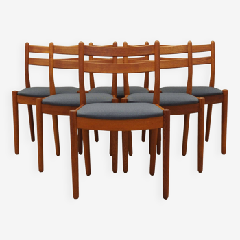 Set of six teak chairs, Danish design, 1970s, designer: Poul M. Volther