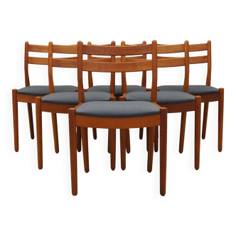 Set of six teak chairs, Danish design, 1970s, designer: Poul M. Volther