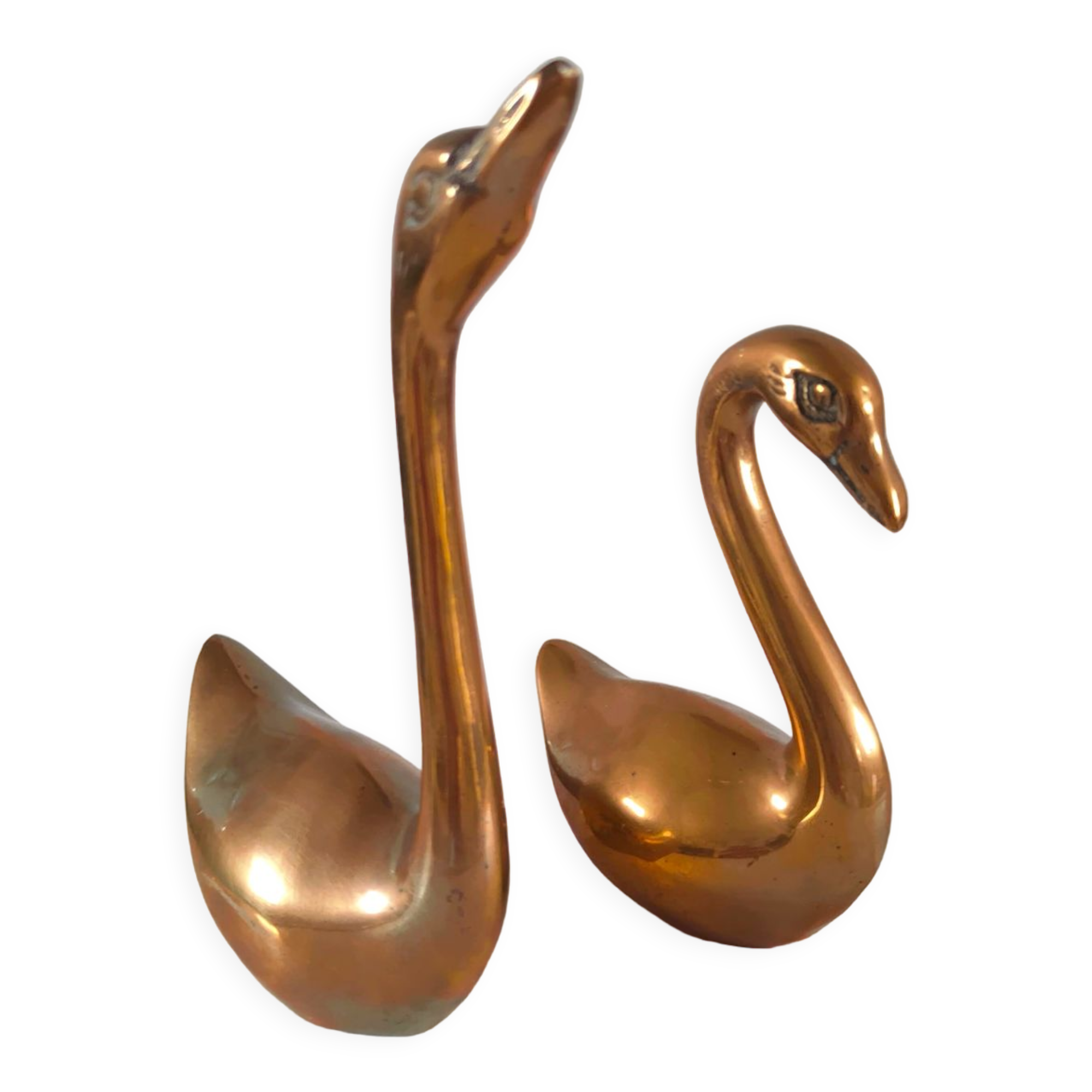 Pair of brass ducks design 70s