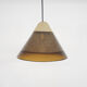Brown bubble glass pendant light by Peill and Putzler, Germany 1960's