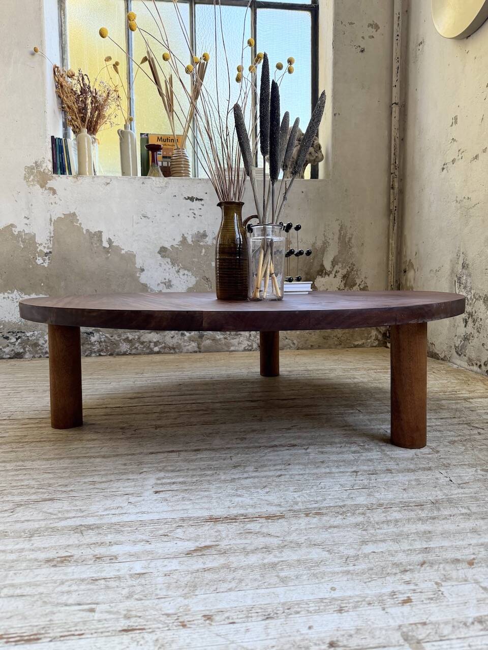 50s round tripod coffee table