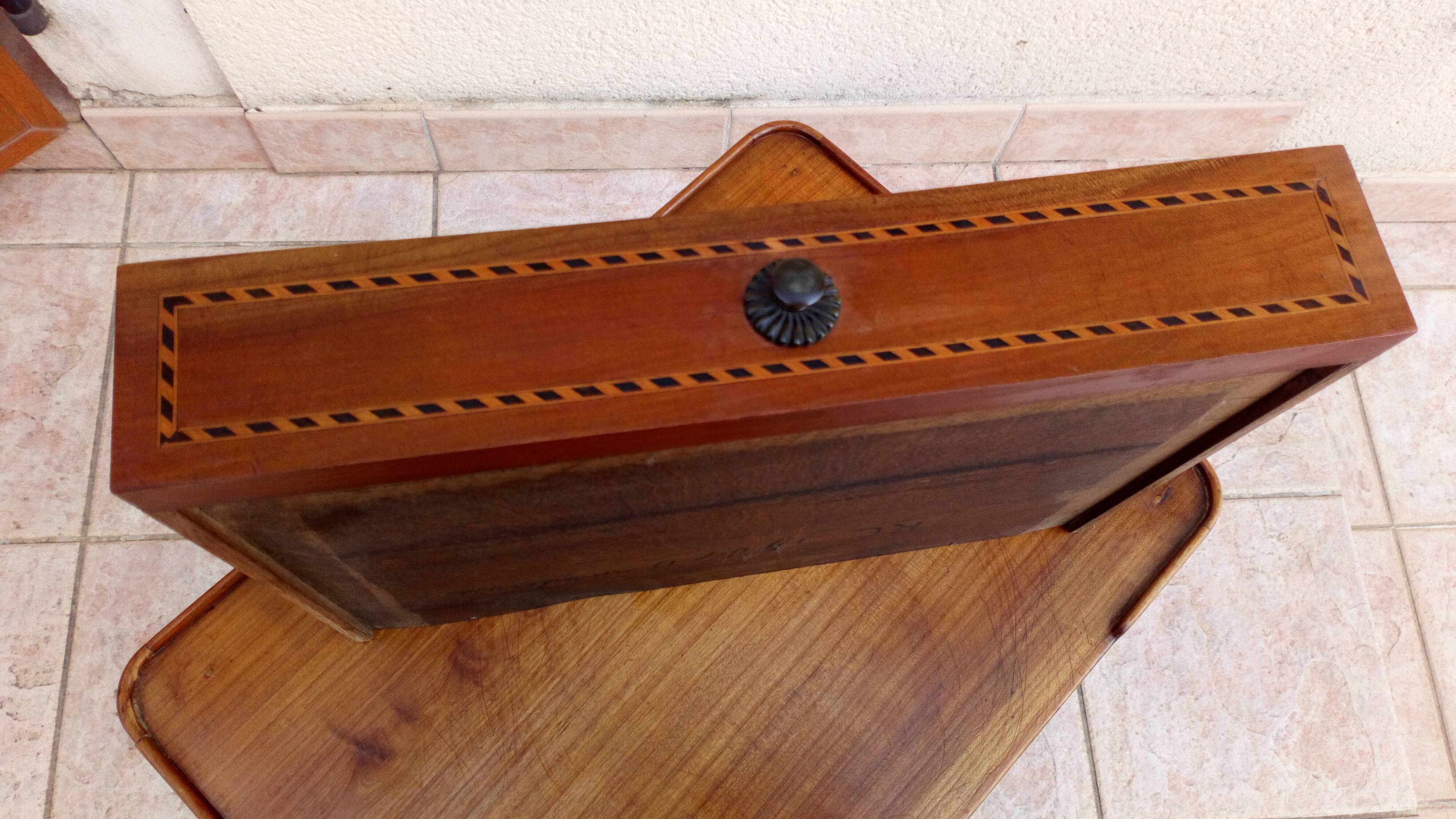 Beech bedside tables. 1930s Art Deco.