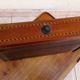 Beech bedside tables. 1930s Art Deco.