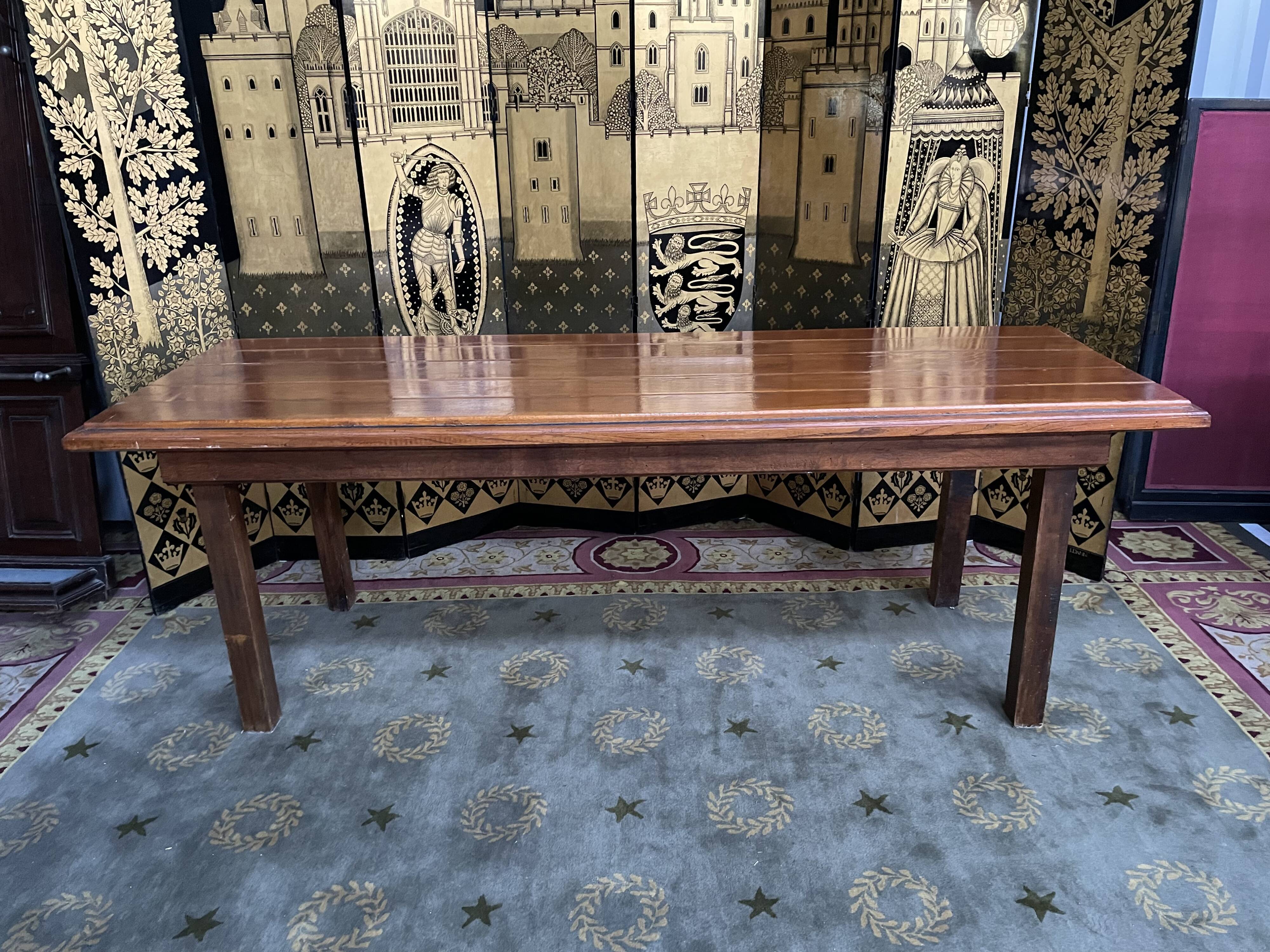 Solid oak farmhouse table