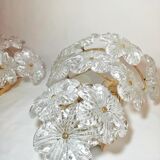 Pair of Murano glass flower wall light