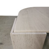 Italian work travertine coffee table, 1970