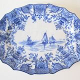 Earthenware dish XIXth Desvres Fourmaintraux Courquin