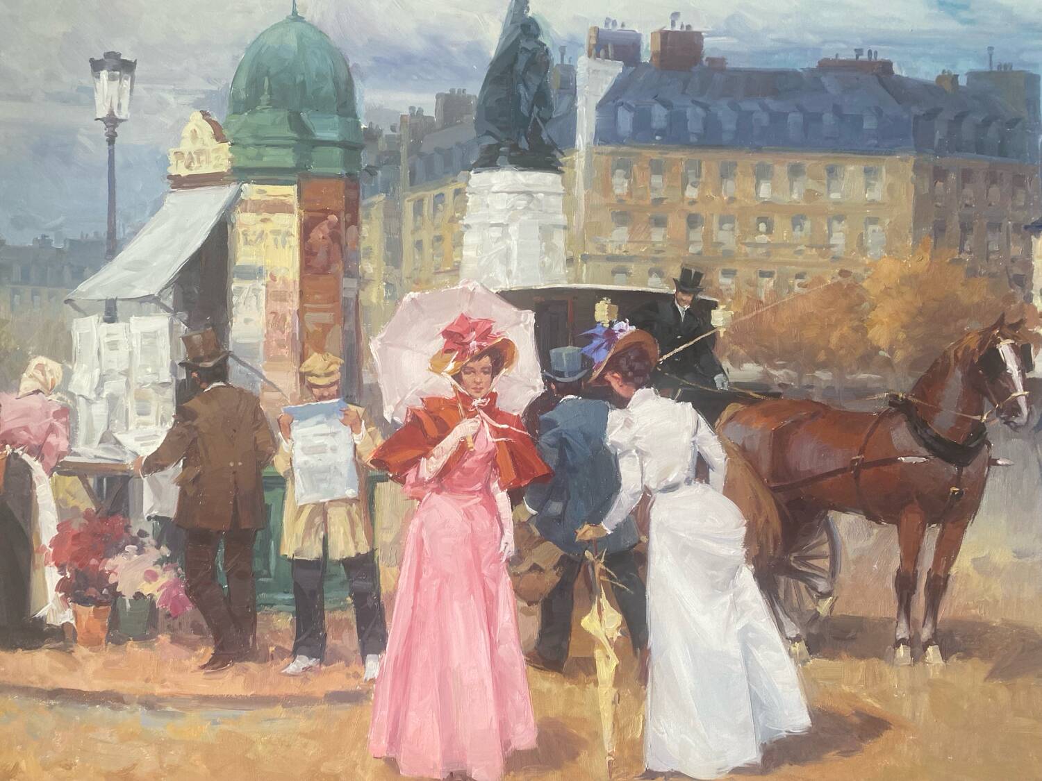 Scène de ville école espagnole du XXEME siècle