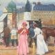 Scène de ville école espagnole du XXEME siècle