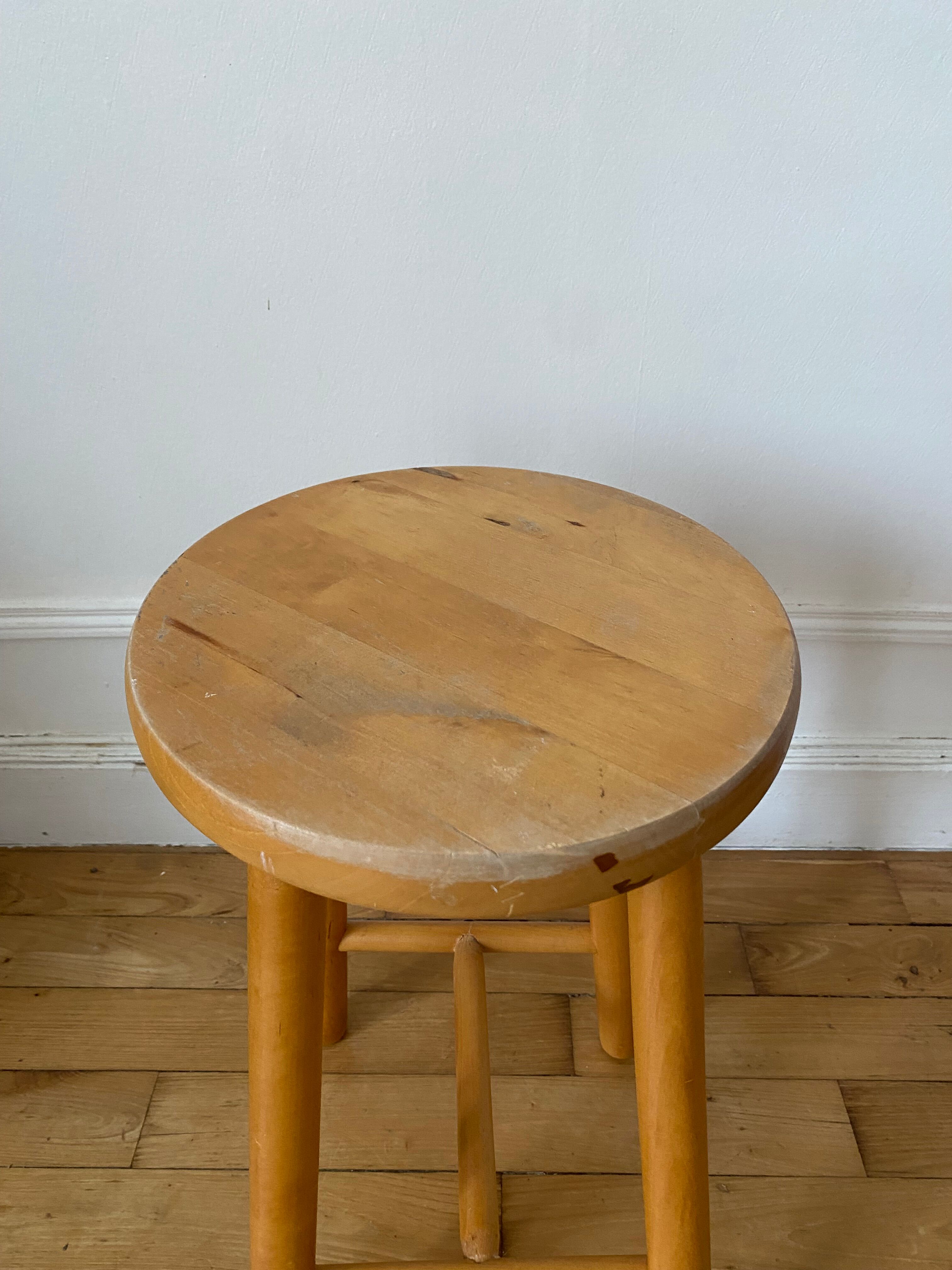 Vintage pine stool