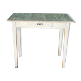 Petite table bureau de ferme vintage 1960