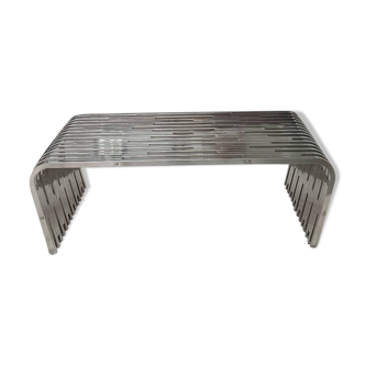 Table basse en acier inoxydable, 1990