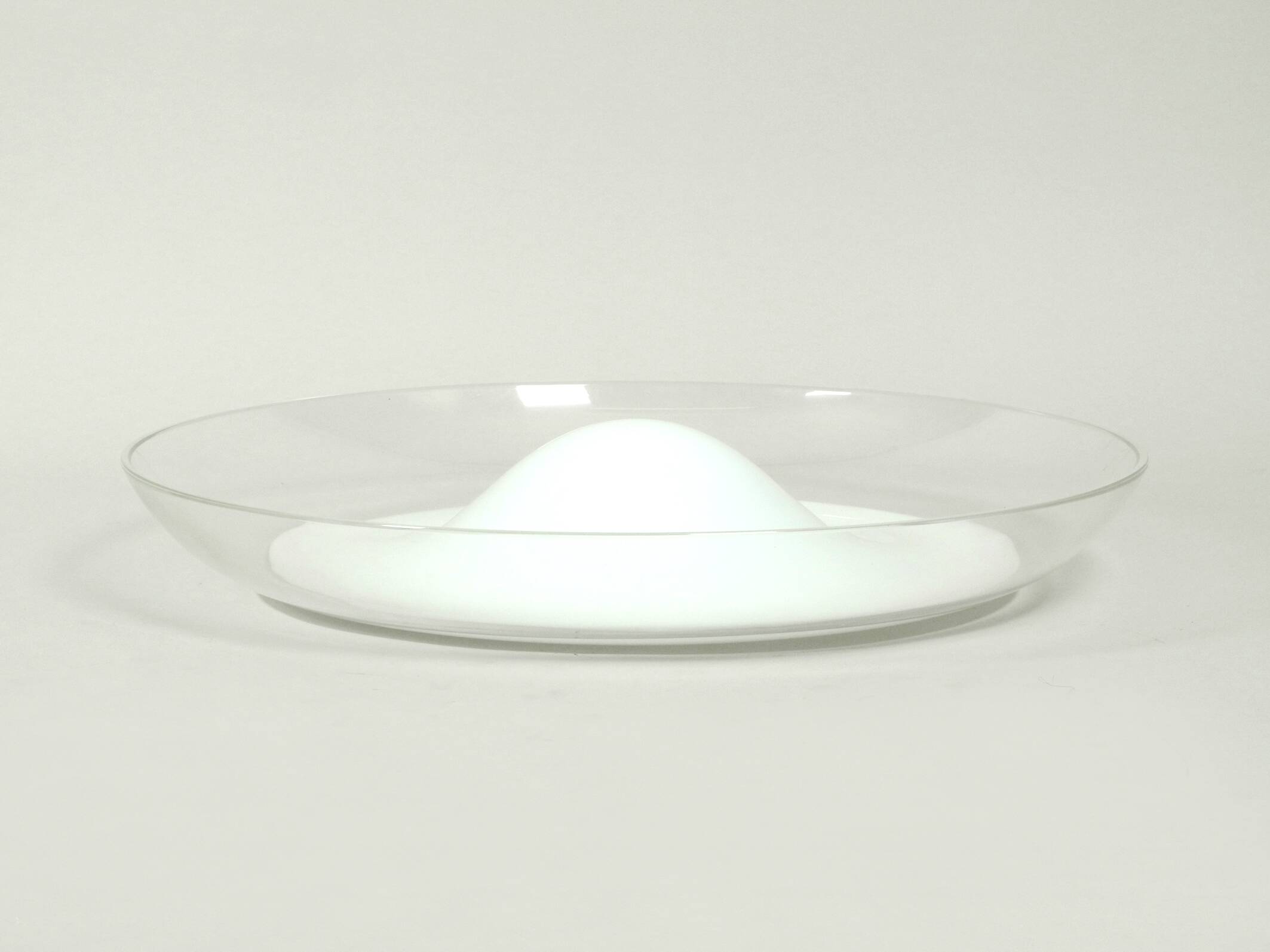 Huge 1960s italian two-piece Murano glass mushroom table lamp by Vistosi