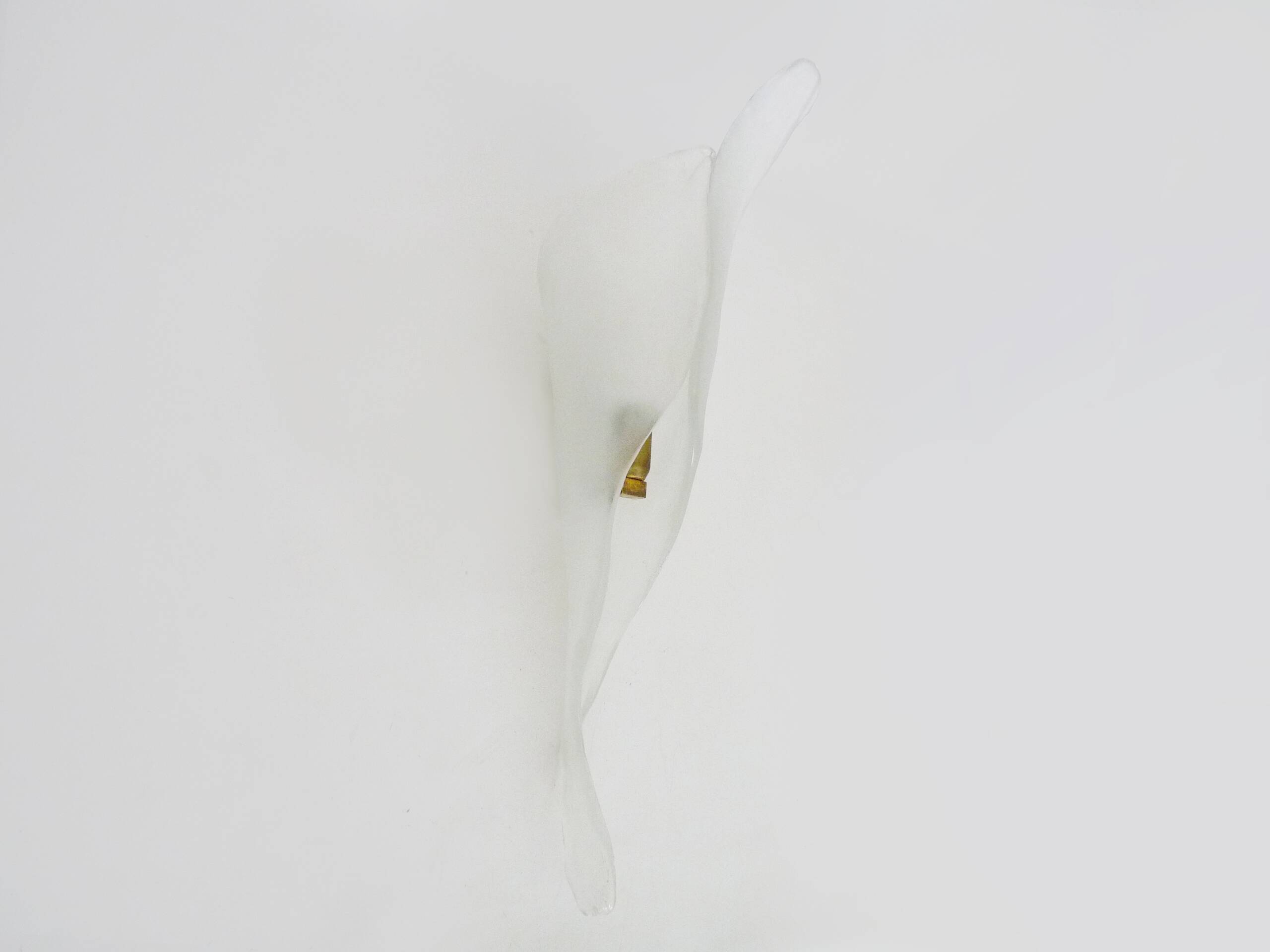 Very large handcrafted frosted glass wall sconce. Ice, Iceberg