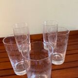5 large engraved glasses