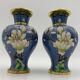 Deux vases vintage émail cloisonné chinois - années 1970-1980