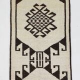 3x12 Rug For Hallway Brown Beige Turkish Runner Rug, 92x364Cm SK 18273