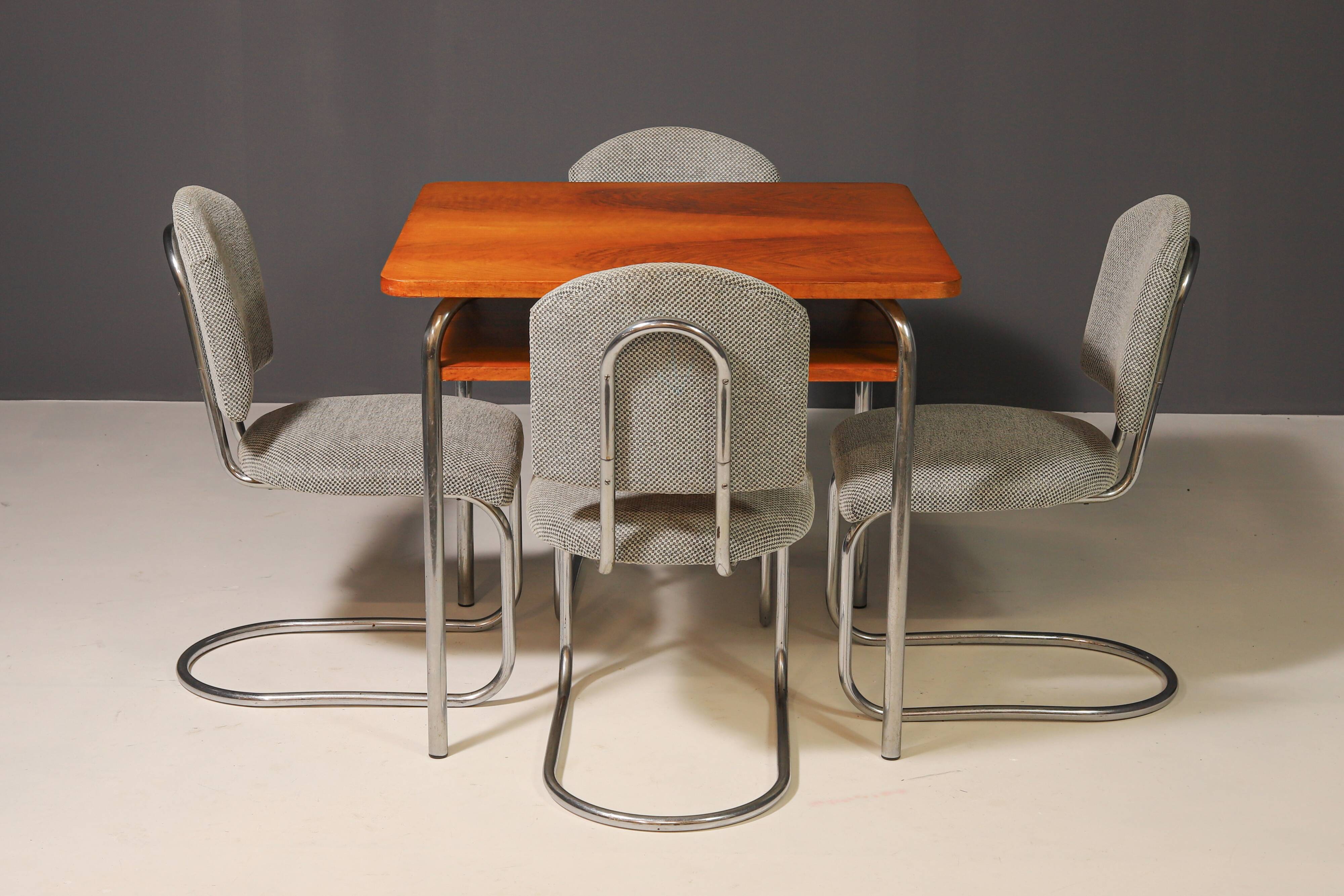 Czech Functionalist Dining room set by Robert Slezák, 1940s