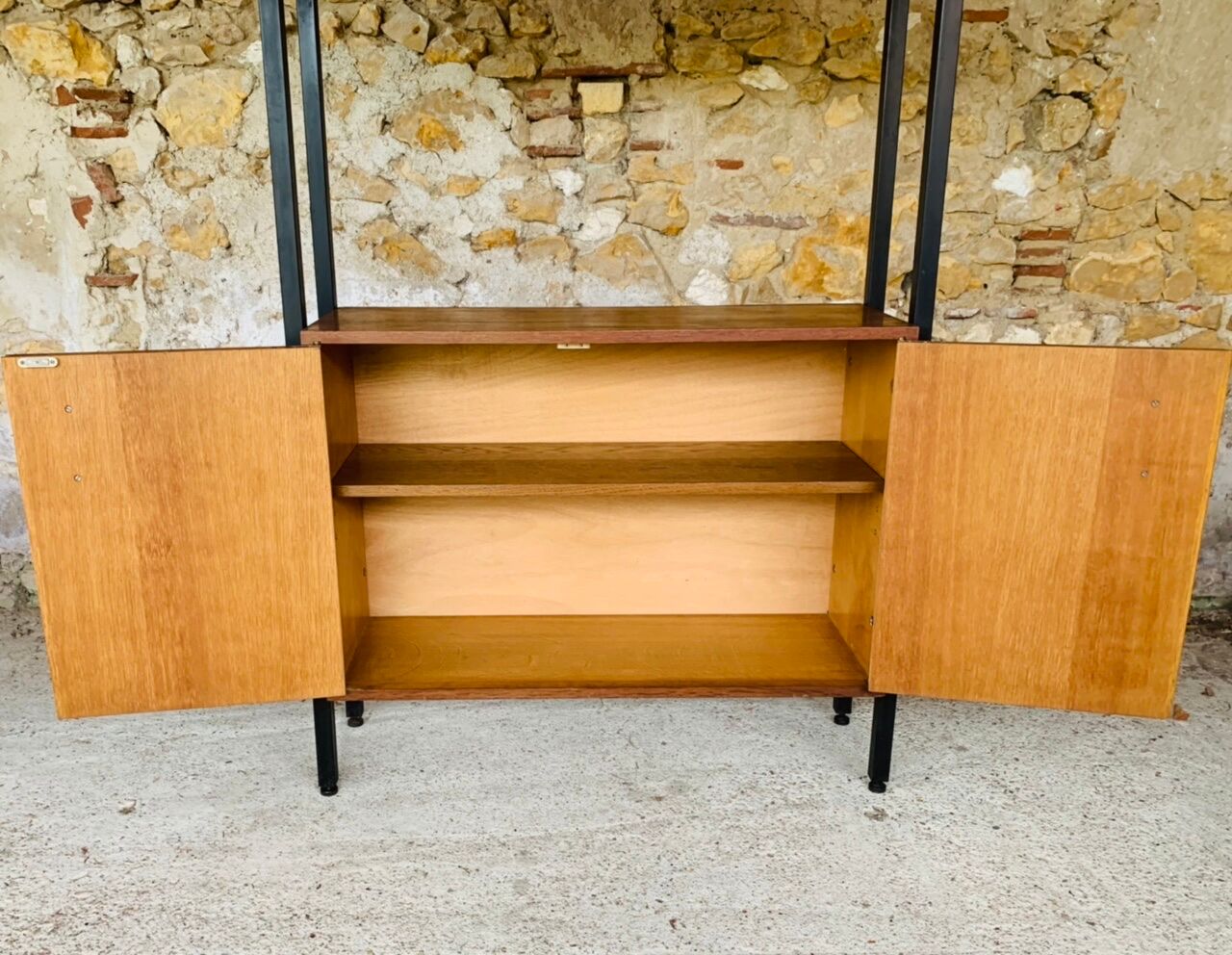 Vintage 2-compartment wall unit, 1960
