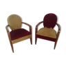 2 art deco armchairs by Jean Pascaud 1940