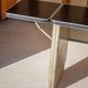 Vintage metal desk, desk with drawers and folding shelf, vintage desk