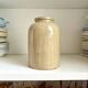 Beige glazed stoneware mustard pot n°1